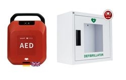 BSS - Primedic HeartSave Y + AED-Wandkasten Metall mit Alarm, Bundle