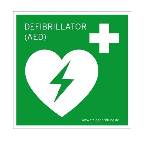BSS - Aufkleber AED-Piktogramm