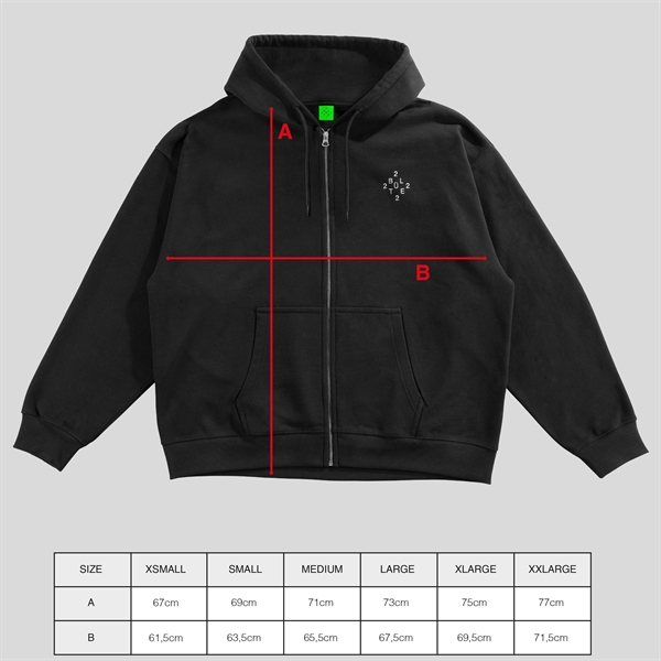 Diamond Logo Zip Hoodie Black