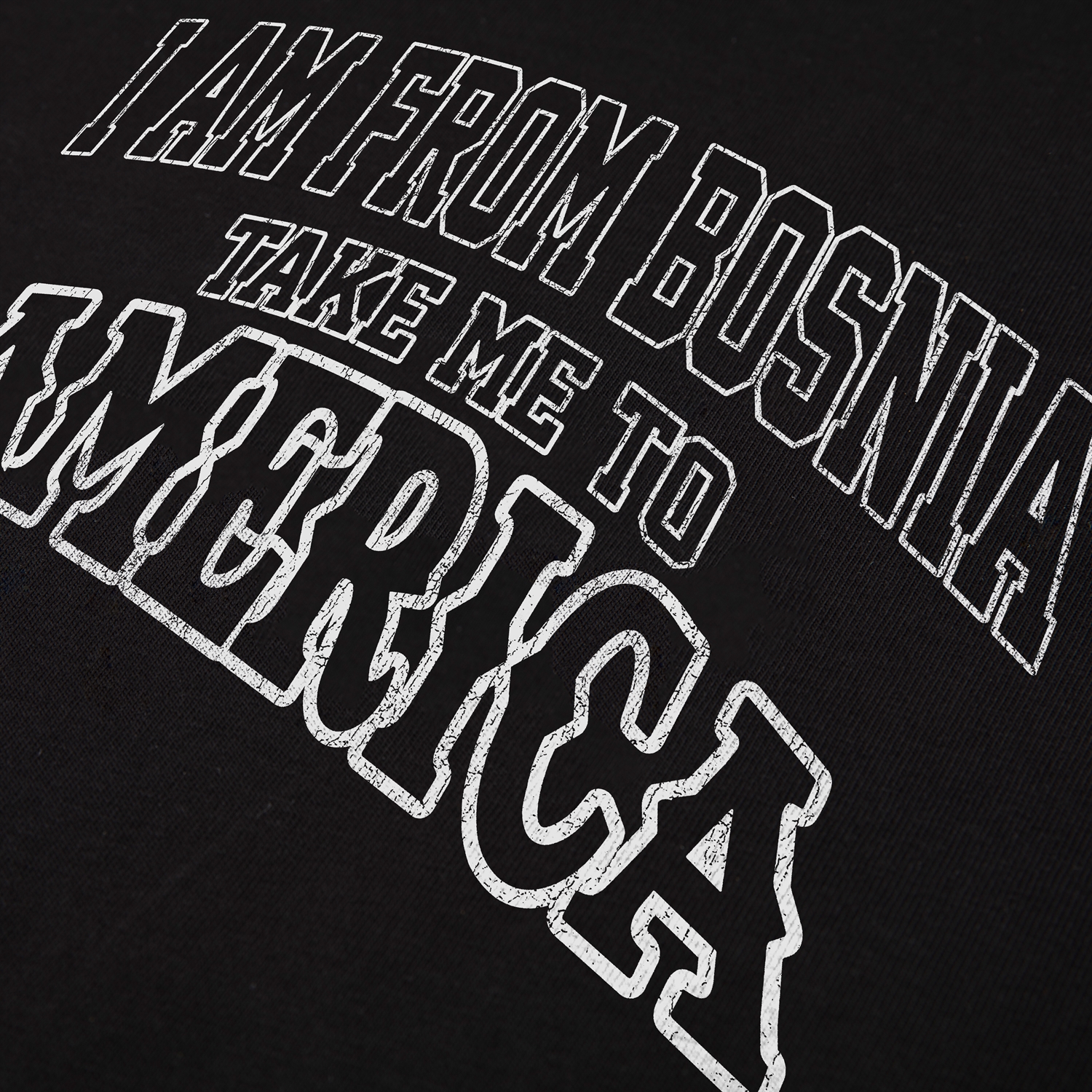 Ressue x Bosnia - Black Edition Take me to America Tshirt