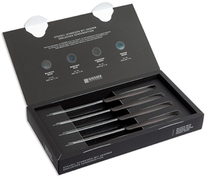 Universalmesser-Set, Wellenschliff, 4-tlg.